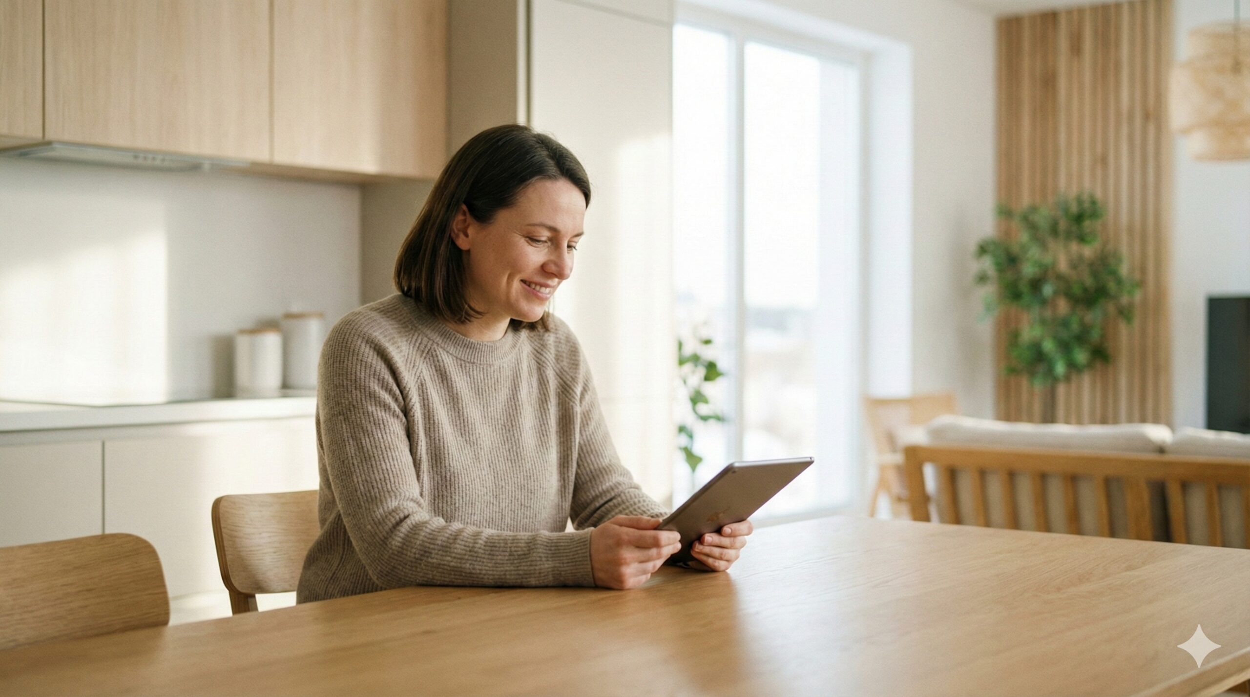 Personal Tax Filing Services Relaxed client reviewing tax return on tablet
